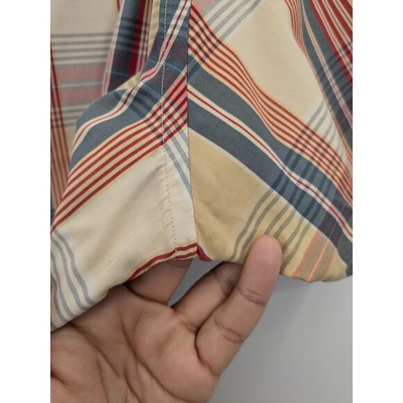 J.Crew Button-Down Shirt Men Size Large Plaid Short Sleeve Preppy Casual Cowboy - Picture 3 of 11